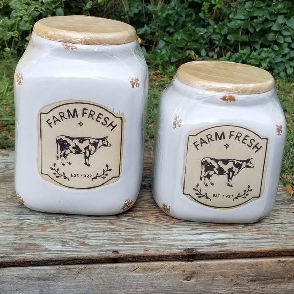 Hobby Lobby Kitchen White Ceramic Kitchen Storage Canisters